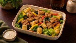 Grilled Mock-meat Caesar Salad