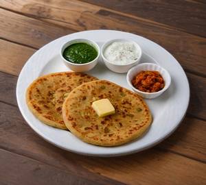 2 Gobhi Paratha with Curd