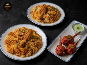 2 Chicken Hyd Dum Biriyani + Chicken Starter