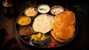 Special Maharashtrian Veg Thali - Puri