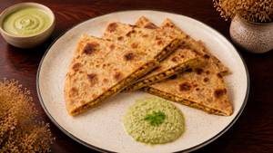 Scrambled Tofu Paratha