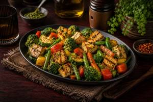 Grilled Tofu & Garden Sauté Vegetables