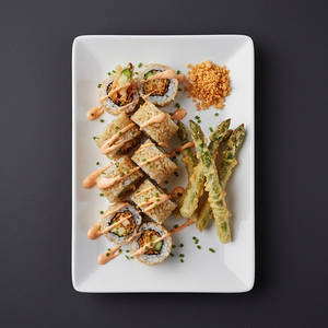 Asparagus Tempura Sushi