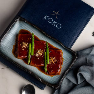 Jain Silken Tofu, Pine Nut In Spicy Plum Sauce