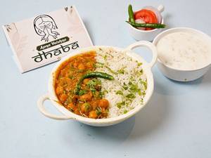 Chole And Rice + Raita