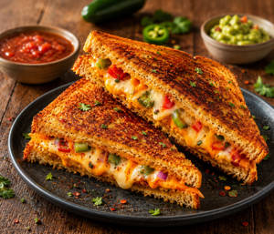 Loaded Mexican Cheese Grilled Sandwich
