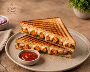 Chicken Tikka Cheese Melt Sandwich