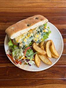 Spinach, Corn & Cheese Sandwich