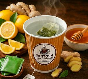 Lemon Ginger Green Tea (2 Cups) - Without Milk