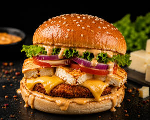 Grilled Paneer Supreme Burger