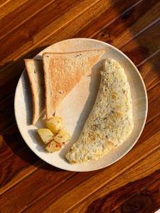 Egg White Corn And Mushroom Omelette