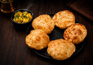 Puri Bhaji ( Whole Wheat )
