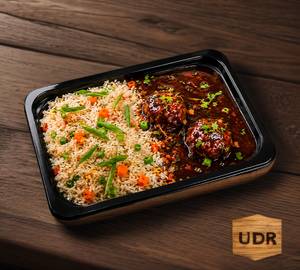 Fried Rice With Veg Manchurian