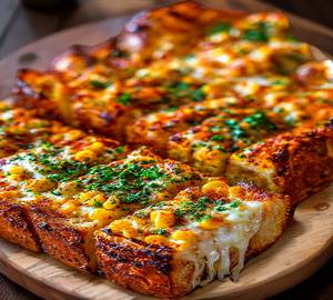 Red Paprika Corn Garlic Bread