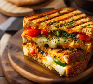 Paneer Tikka Grilled Sandwich