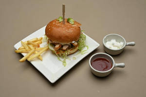 Cheesy Veg Delight Burger