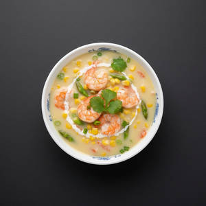 Prawns Sweet Corn & Asparagus Soup