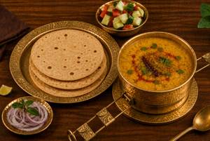 Homemade Dal Roti Meal