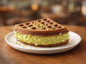 Dubai Pistachio Kunafa Waffle