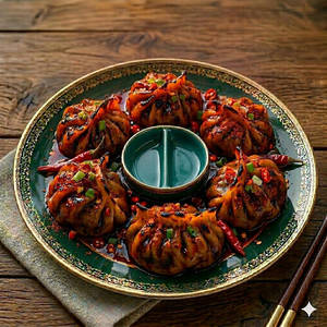 Chicken Schezwan Fried Momos [6 Pieces]