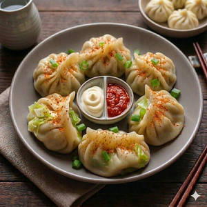 Chicken Peri Steamed Momos [6 Pieces]