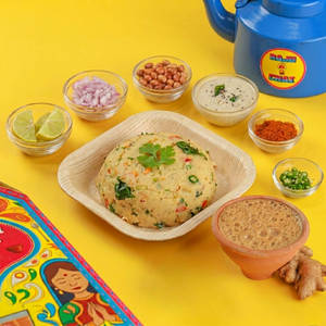 2 Kullad Adrak Chai & Upma Combo