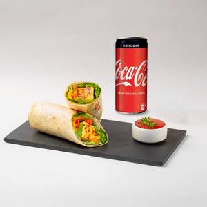 Paneer Tikka Wrap Combo With Coke Zero