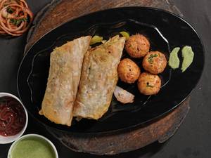 Mushroom Kathi Roll