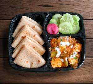 Kadai Paneer With  Butter Tawa Roti