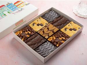 Assorted Eggless Brownies Box [9 Pieces]