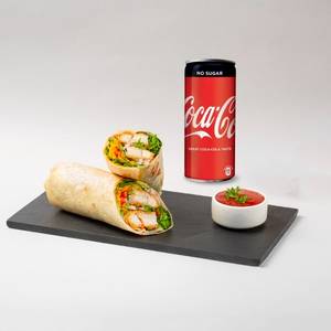 Chicken Tikka Wrap Combo + Coke Zero