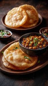 Poori chana [1 plate] [ no onion garlic]