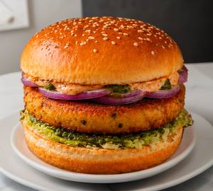 Veg aloo tikki burger