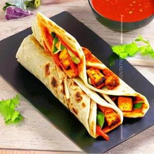 Saucey paneer wrap