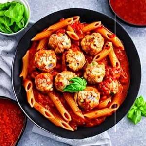 Meatball Pasta In Marinara Sauce (Contains Pork)