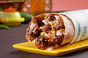 Zingy Chilly Cheese Manchurian Wrap.