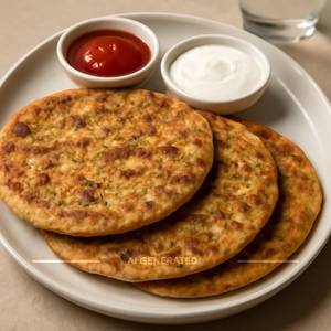 Gobi Paratha (2 Pcs) with curd