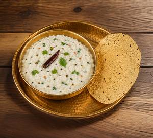 Curd Rice With Papad