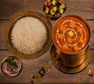 Homemade Butter Paneer Masala With Rice