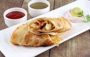 Double Egg Double Paneer Roll