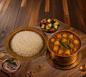Aloo Matar With Rice