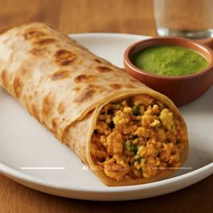 Double Paneer Bhurji Roll