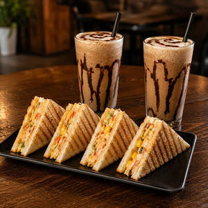 Jumbo Sandwich With 2 Cold Coffee