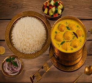 Kadhi Pakoda With Rice