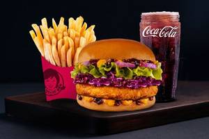 Teriyaki Spicy Paneer Burger or Wrap Combo