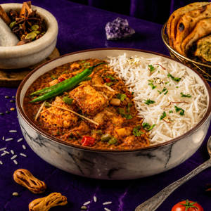 Paneer Lababdar and Chawal