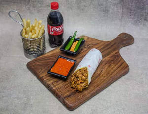 Kuboos Shawarma + French Fries + Coke
