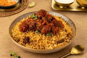 Zafrani Veg Manchurian   Biryani