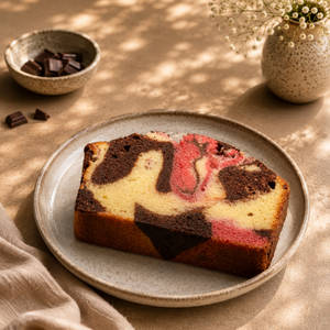 Trible Marble Cake Slice.