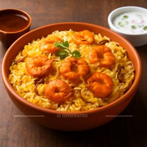 Prawns biryani